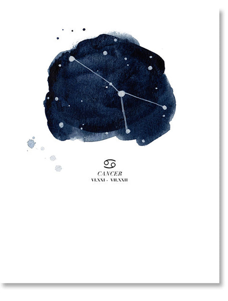 Cancer Zodiac Constellation Print