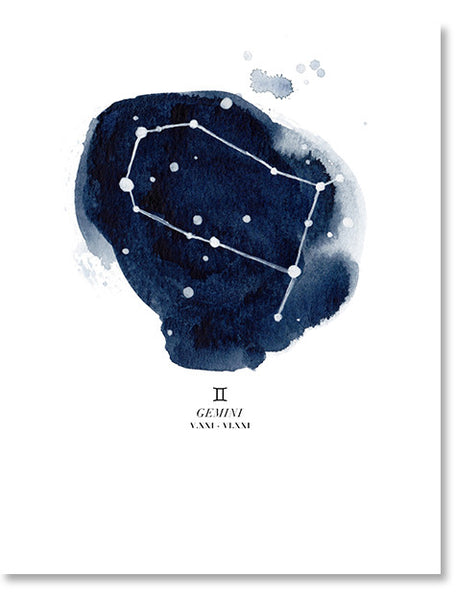 Gemini Zodiac Constellation Print