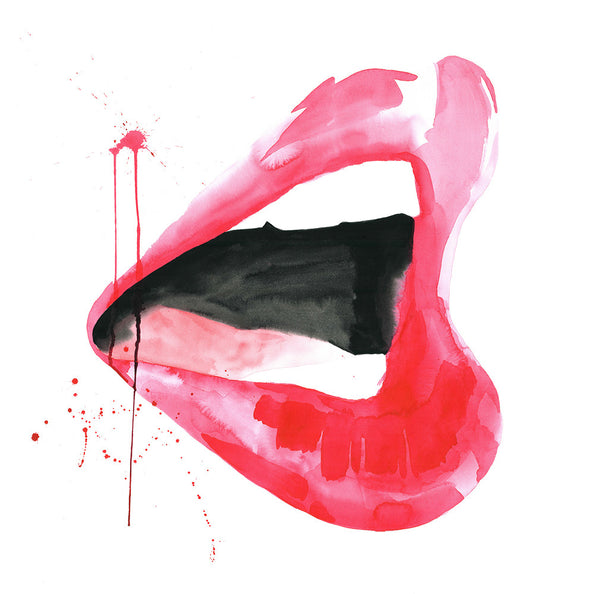 Ruby Limited Edition Signed Lips Print