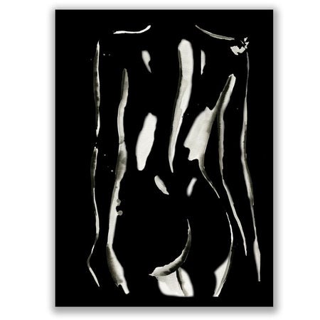 Nude No. 1 Print - White on Black