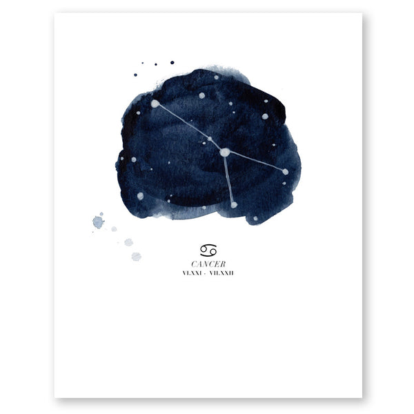 Cancer Zodiac Constellation Print