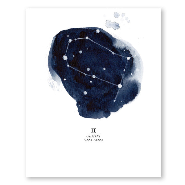 Gemini Zodiac Constellation Print