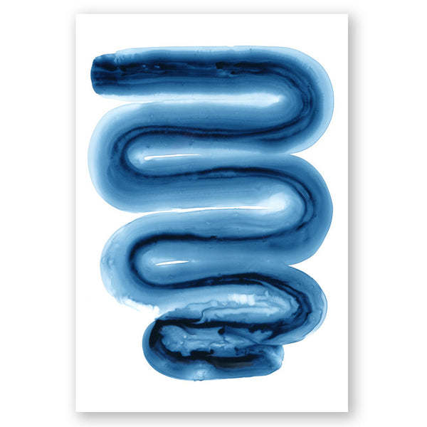 Abstract Indigo no.4 Print