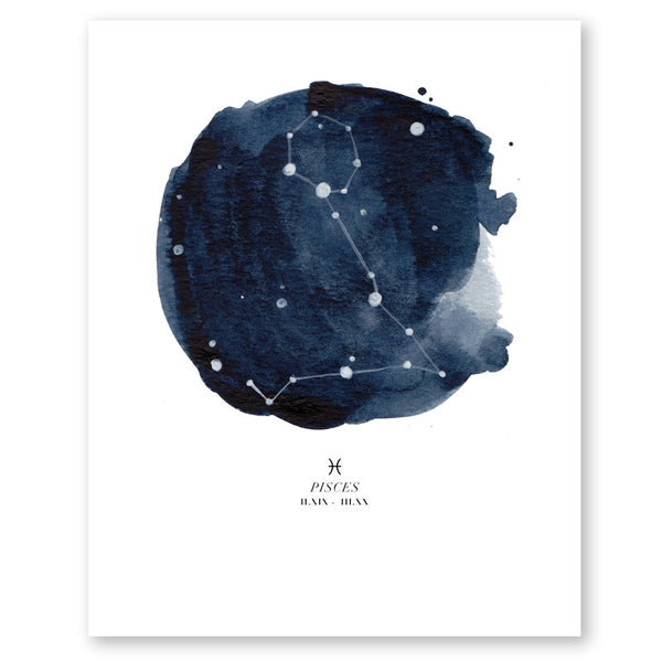 Pisces Zodiac Constellation Print