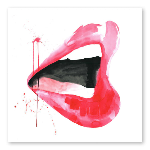 Ruby Limited Edition Signed Lips Print