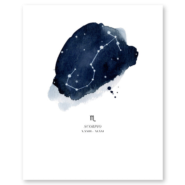 Scorpio Zodiac Constellation Print