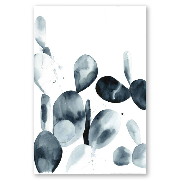 Indigo Paddle Cactus Print