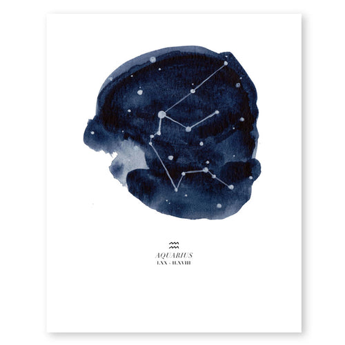 Aquarius Zodiac Constellation Print
