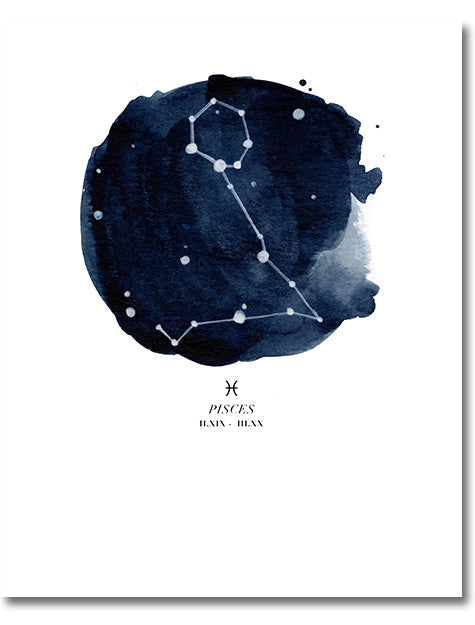 Pisces Zodiac Constellation Print