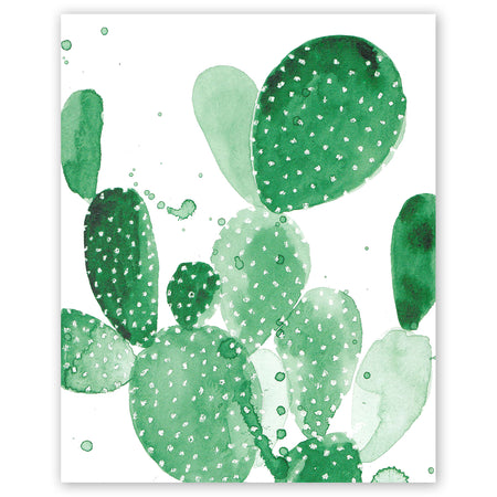 Green Paddle Cactus II Print